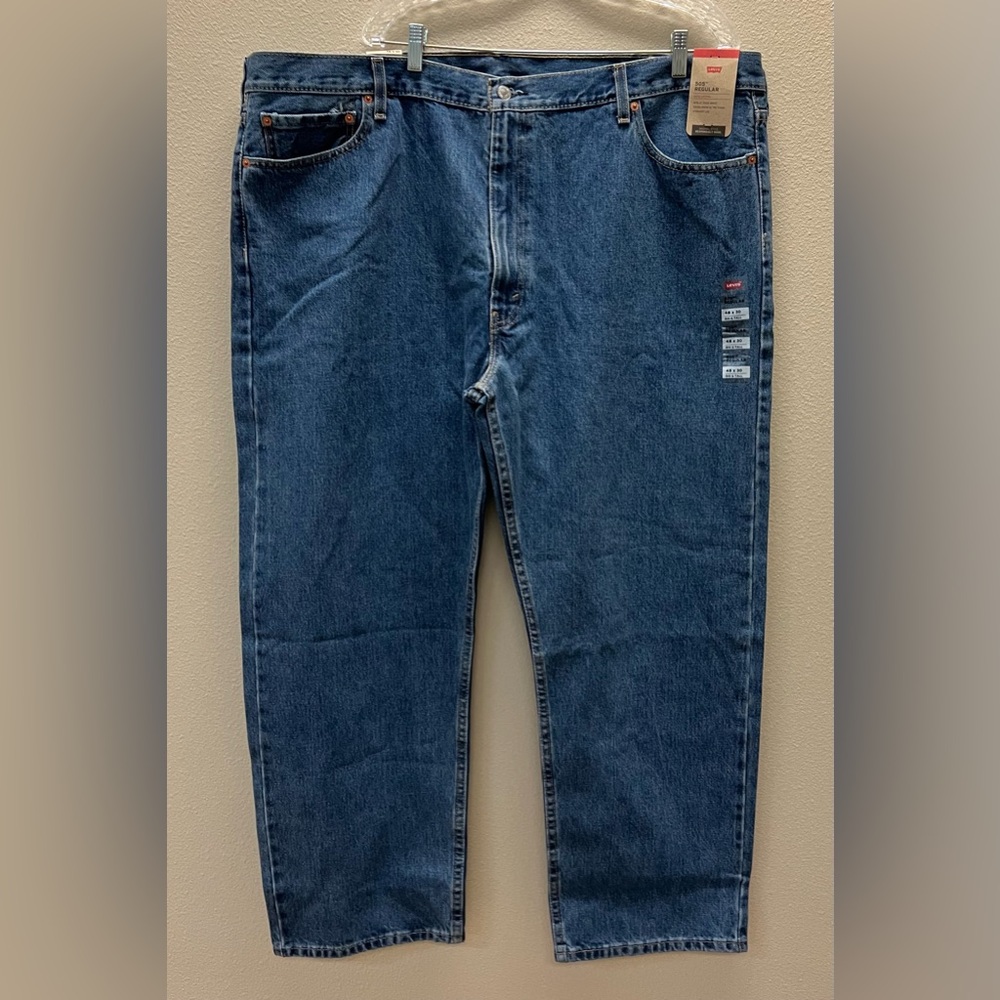 Levi's -  New With Tags - 48 x 30 - 505 Reg Relaxed Fit Denim Jeans - Deep Blue